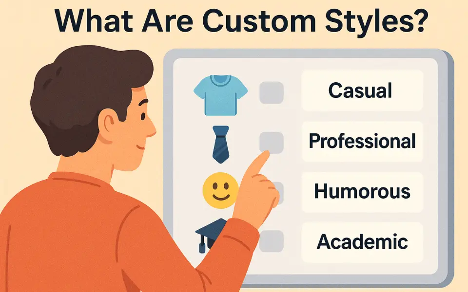 set custom tone in Claude