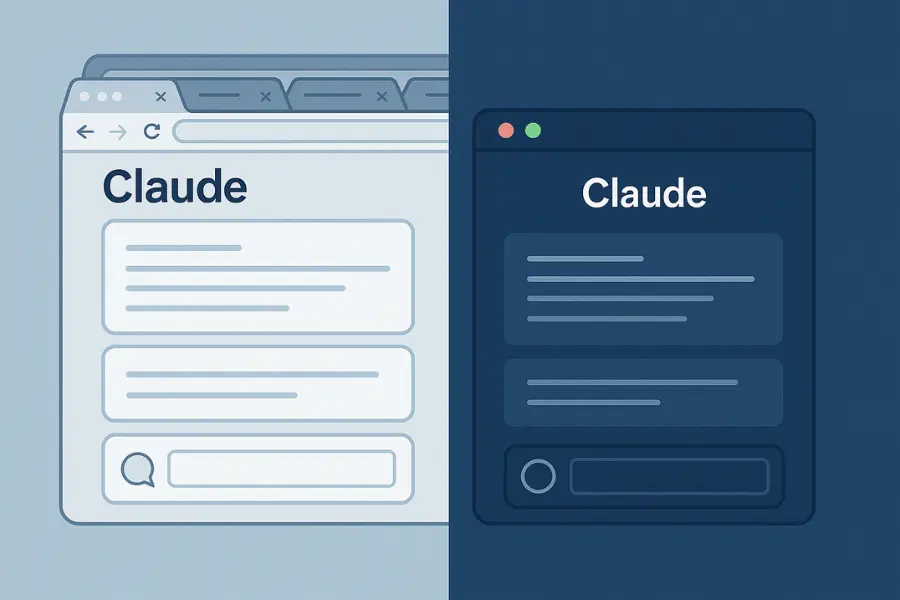 focused desktop app interface with Claude AI