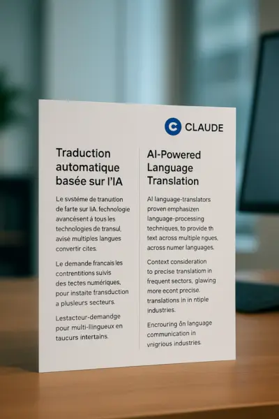 Claude 3.5 AI Translating a Document